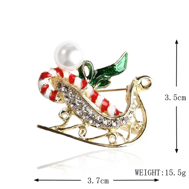 Women's Fashion Simple Geometric Christmas Brooch Xz4589 Christmas Car - Shop at LoveMi