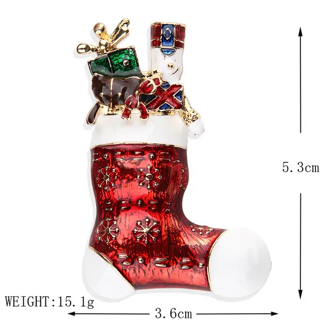 Women's Fashion Simple Geometric Christmas Brooch Xz4890 Christmas Boots Gift - Shop at LoveMi