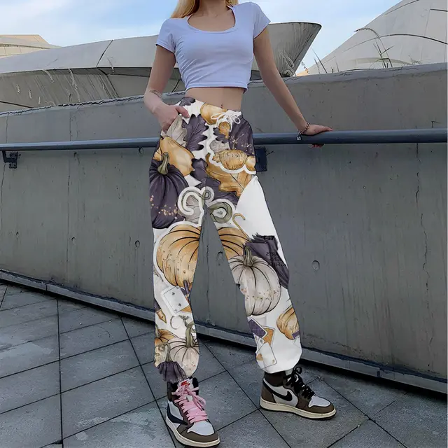 Printed Loose Tappered Sports Pants Fashion Zw2023072021 - Shop at LoveMi