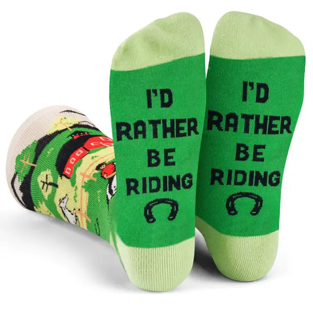 Alphabet Trendy Socks Cotton Street Sesh Middle Tube Horse Riding Competition - Shop at LoveMi