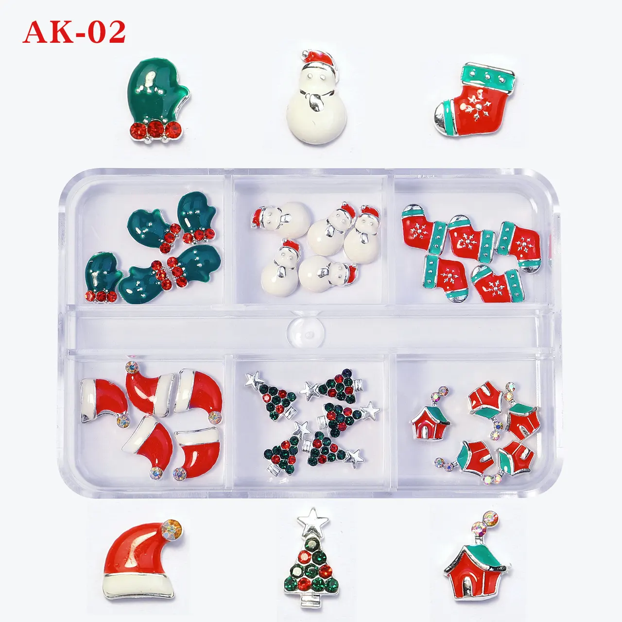 Nail Ornament Alloy Christmas Snowflake Series - Ak02