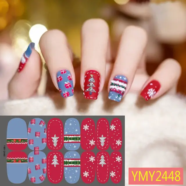 Manicure Christmas Ultra thin Strap Adhesive Nail Sticker Ymy2448 - Shop at LoveMi