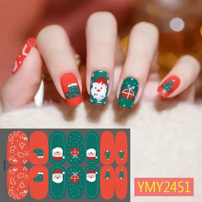 Manicure Christmas Ultra thin Strap Adhesive Nail Sticker Ymy2451 - Shop at LoveMi