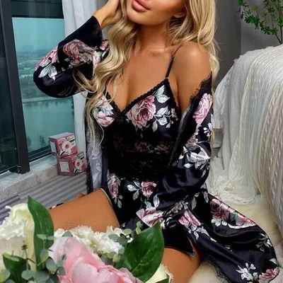 Midnight Charm Embroidered Slip Top Sexy Nightdress Black Camisole - Shop at LoveMi