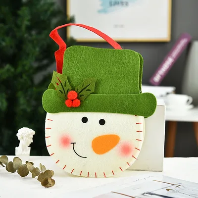Three dimensional Drawstring Decorative Apple Bag Q Version Handbag Snowman - Shop at LoveMi