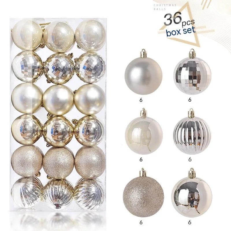 Christmas Decorative Plastic Balls Pendant Set Champagne - Shop at LoveMi