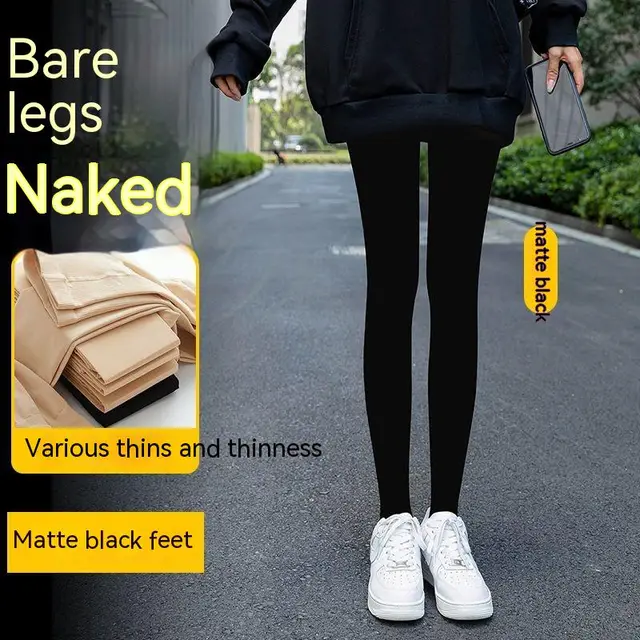 Tall Superb Fleshcolor Pantynose Women's Autumn And Winter Matte Black Feet - Shop at LoveMi