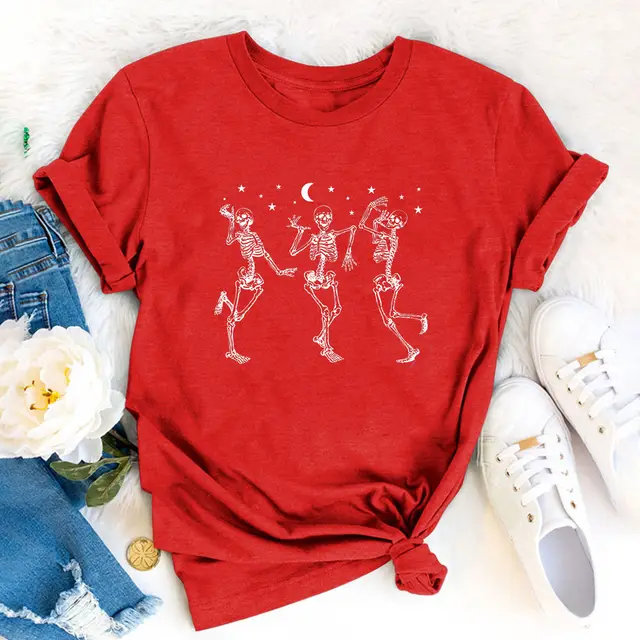 Round Neck Stylish Loose Short Sleeve Red - Shop at LoveMi
