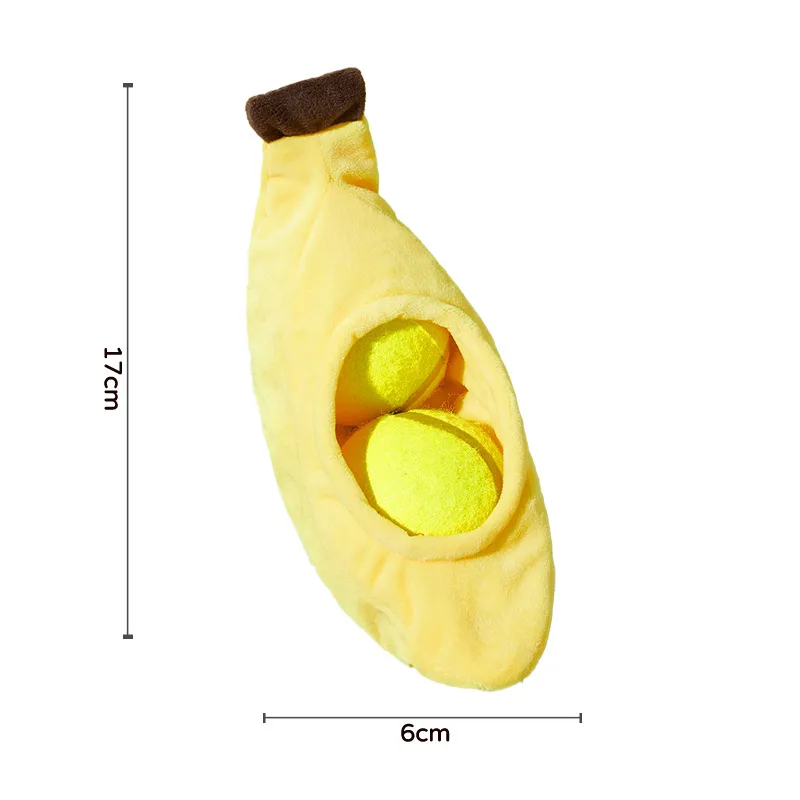 Pet Dog Toy Dig Out Elastic Ball Loud Paper Sound Avocado Watermelon Banana Small Banana Ball - Shop at LoveMi