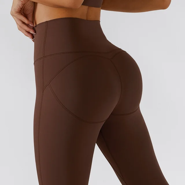 Sports Suit Seamless Yoga Set Women Two Pieces Browntrousers - Shop at LoveMi