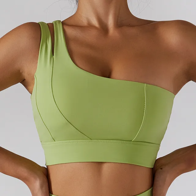 Sports Suit Seamless Yoga Set Women Two Pieces Green Bra1 - Shop at LoveMi