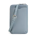 Women's Mini Genuine Leather Phone Crossbody Shoulder Bag - Blue