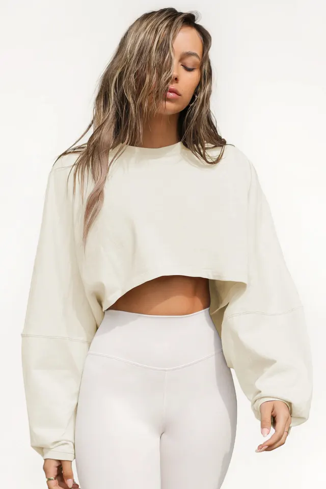 European And American Short Sports Bottoming Shirt T shirt Knitwear Apricot - Shop at LoveMi