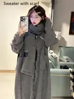 Grey With Scarf