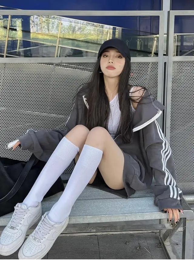 American Style Street Baseball Uniform Mid length Sweater Cardigan Women's Dark Gray - Shop at LoveMi