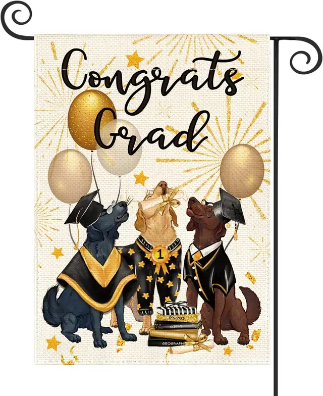 Linen Double sided Flag New Dog Festival Garden Banner 7Style - Shop at LoveMi