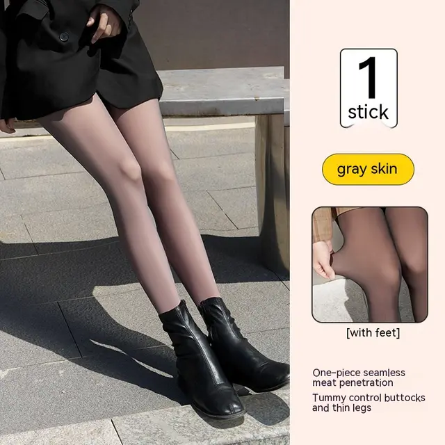 Women's Fashion Simple Velvet Bottoming Pantyhose Gray Feet - Shop at LoveMi