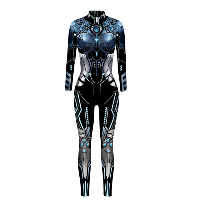 Machine Armor 3D Digital Printing Slim Slimming Jumpsuit For Women Bax183 - Shop at LoveMi