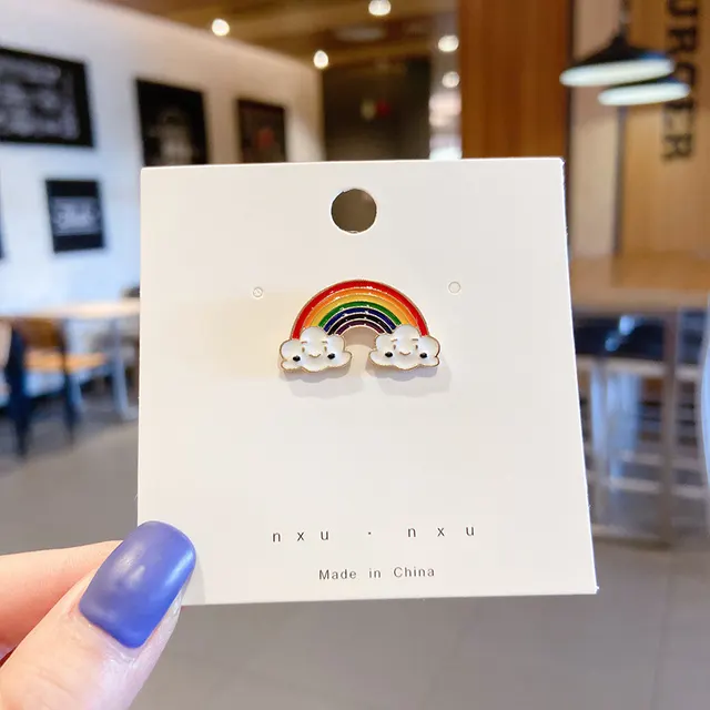 All matching Accessories Cartoon Safety Pin Neckline Decorative Pin Dark Rainbow - Shop at LoveMi