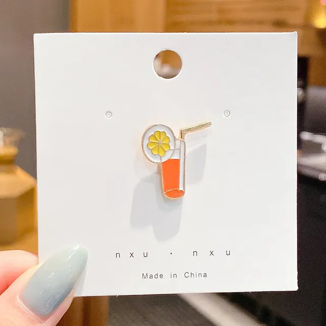 All matching Accessories Cartoon Safety Pin Neckline Decorative Pin Orange Juice - Shop at LoveMi