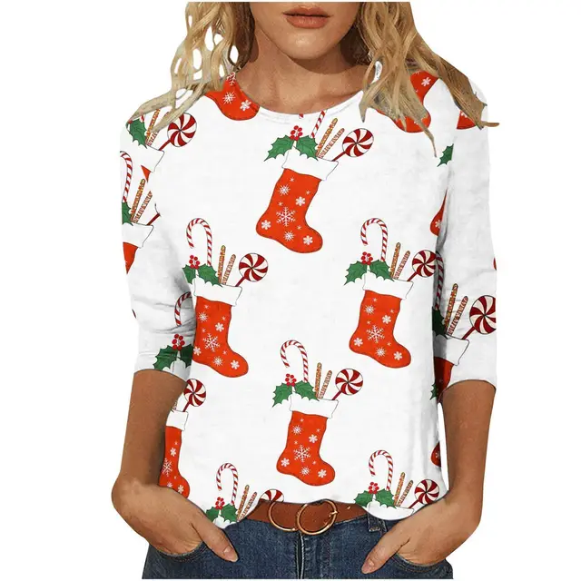 Christmas Women's T shirt 3d Homewear Style 33 - Shop at LoveMi