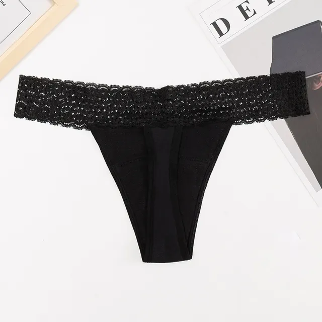 Women's Fashionable Cotton Four layer Physiological Underwear Black - Shop at LoveMi