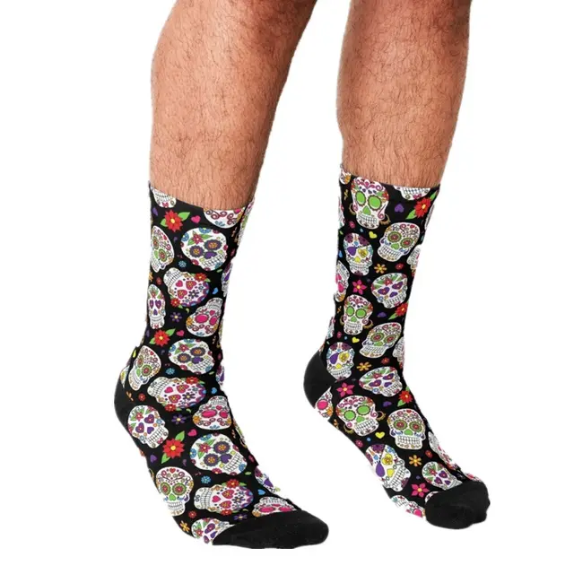 Men's Cartoon Unique Europe And America Cross Border Athletic Socks Digital Printing Lovers' Socks Style35 - Shop at LoveMi