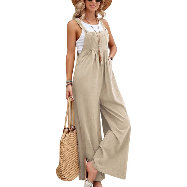 Relaxed Pocket Bib Overalls Khaki - Shop at LoveMi