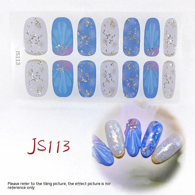 Three dimensional Craft Crystal Nail Oil Film Crystal Glass Nail Sticker Js113 - Shop at LoveMi