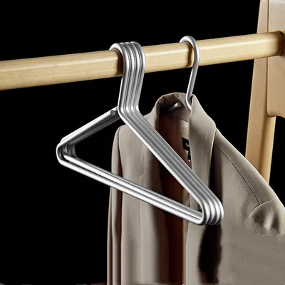Solid Thickened Aluminum Coat Hanger For Household Use Silver - Shop at LoveMi