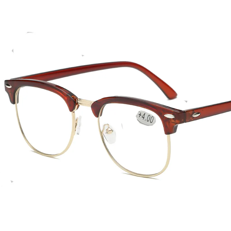 Vintage Resin Half Frame Presbyopic Glasses - Presbyopic 325 Degrees