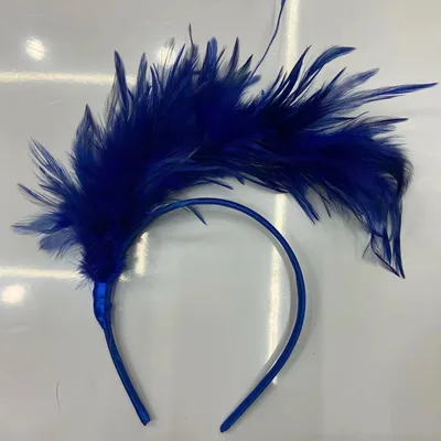 Feather Headband Party Gathering Festival Carnival Ornament Sapphire Blue - Shop at LoveMi