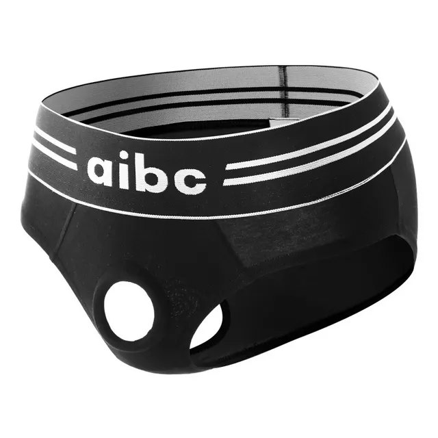 Men's Underwear Neck Ring Penis Cover Briefs Black - Shop at LoveMi