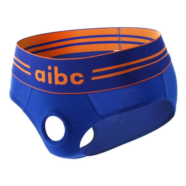 Men's Underwear Neck Ring Penis Cover Briefs Blue - Shop at LoveMi