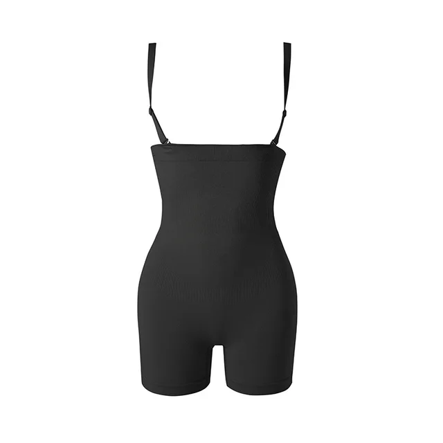 Women's Fashion Simple Shaping High Waisted Flat Corner Camisole Bodysuit Black - Shop at LoveMi