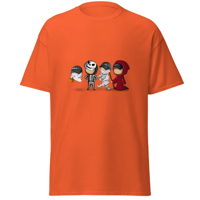European And American Cartoon Digital Printed Round Neck Casual Short Sleeve Orange - Shop at LoveMi