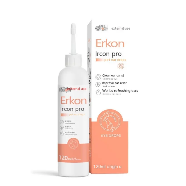 Pet Dog Cat Ear Drops Oil Deodorizing New Upgrade Yierkang 120Ml - Shop at LoveMi