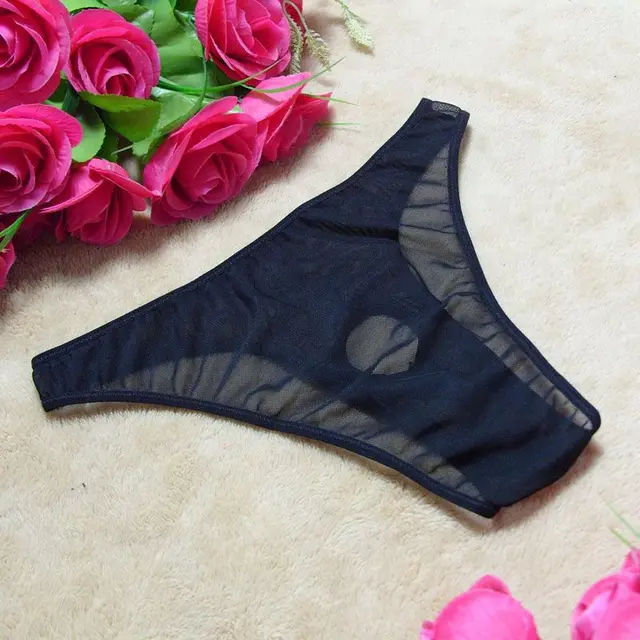 Underwear Men's See through High Elastic Mesh Underpants Black - Shop at LoveMi