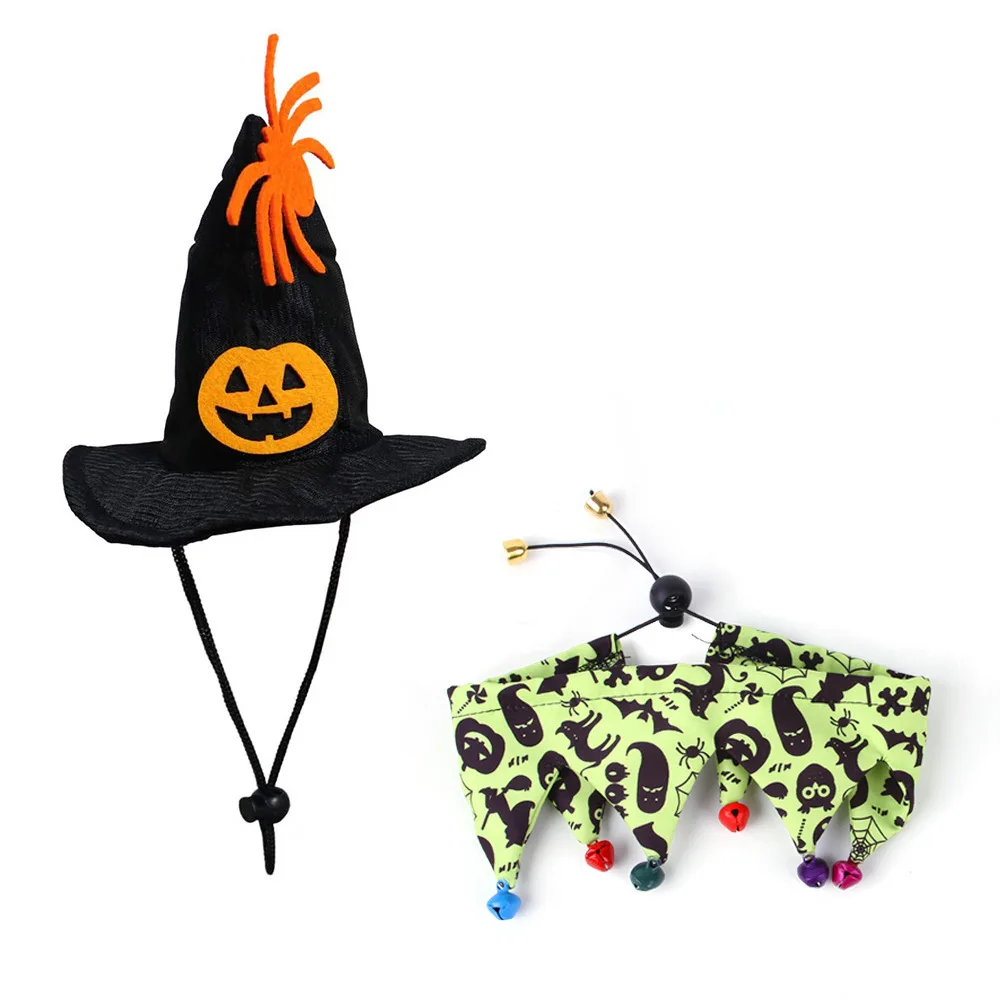 Halloween Cat Hat Scarf Set - B94125 Green - View 1