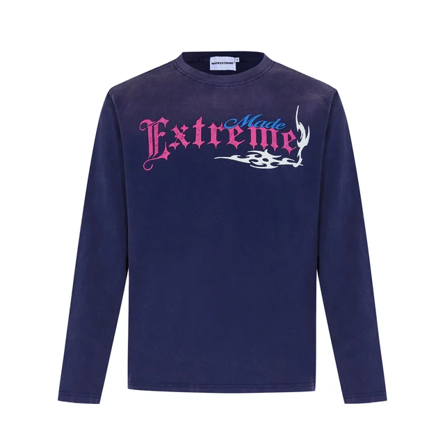 Street Cotton Washed And Worn Monkey Wash Printed Top Purple - Shop at LoveMi