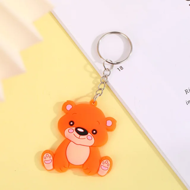 New PVC Soft Rubber Small Gift Cartoon Animal Keychain Bear - Shop at LoveMi
