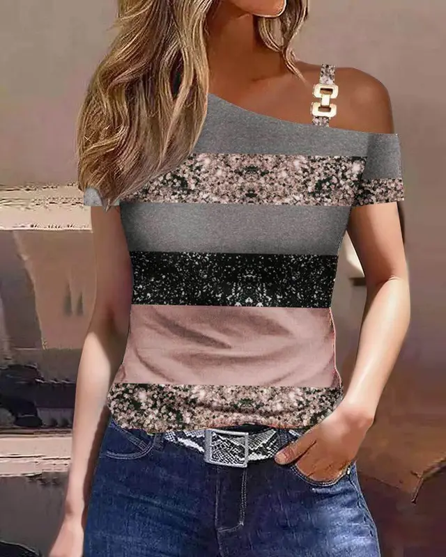 Summer Simplicity Polyester Short Sleeve Starry Sky Printed - Shop at LoveMi