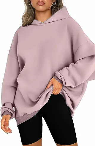 Women's Hooded Pullover Oversized Loose Sweater - Lotus Root