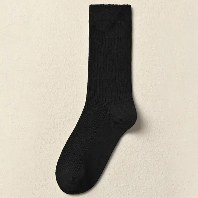 New Combed Cotton Socks Knitted Cotton Wear resistant Ladies Black - Shop at LoveMi
