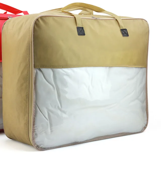Quilt Storage Bag Large Non woven Quilt Clothing Luggage Packing Organizing Folders Brown - Shop at LoveMi