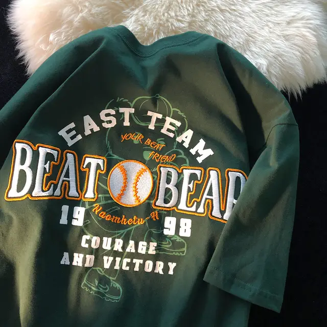 Men's Bear Couple Short sleeved T shirt Green - Shop at LoveMi