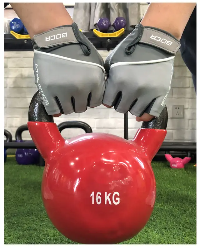 Lightweight Equipment Training Half Finger Dumbbell Non slip Wear resistant Fitness Gloves Silver Gray M - Shop at LoveMi