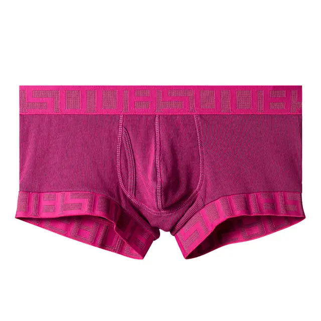 85BS Underwear Men's Boxers Cotton Sexy Low Waist Rose Red - Shop at LoveMi