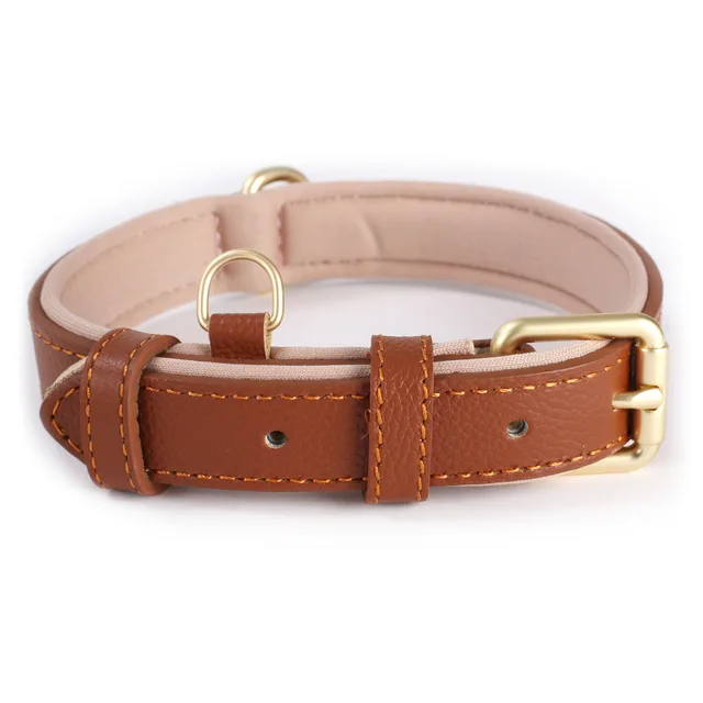 Lychee Pattern Dog Collar Diving Cotton Anti strangulation Brown - Shop at LoveMi