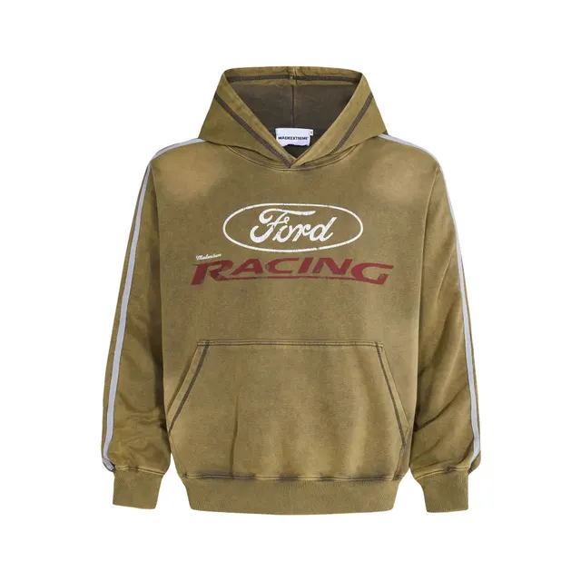 Street Letters Printed Stripe Wash Sweater Brown - Shop at LoveMi